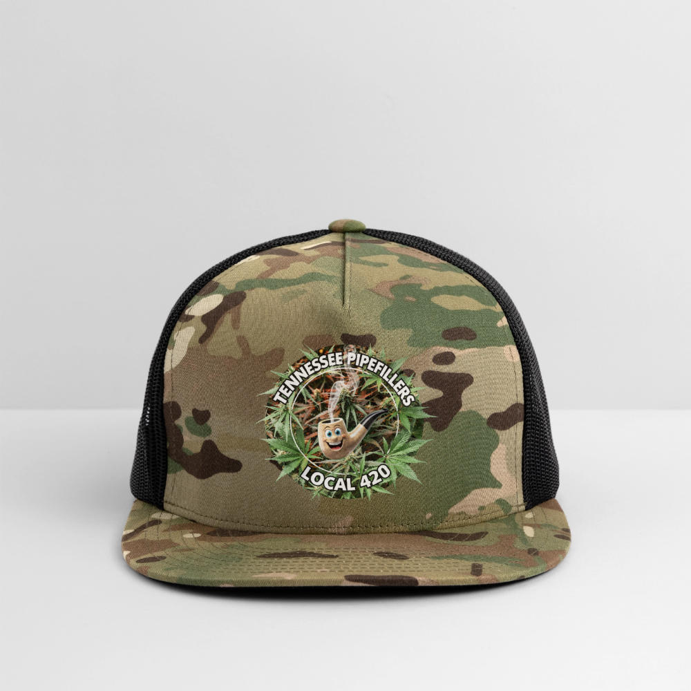 TENNESSEE PIPEFILLERS LOCAL 420 Trucker Hat CAMO Trucker Hat - MultiCam\black