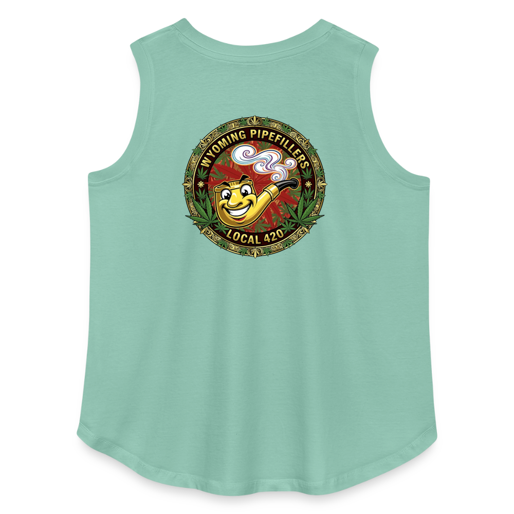 WYOMING PIPEFILLERS LOCAL 420 F/B DESIGN Women's Curvy Relaxed Tank Top - saltwater