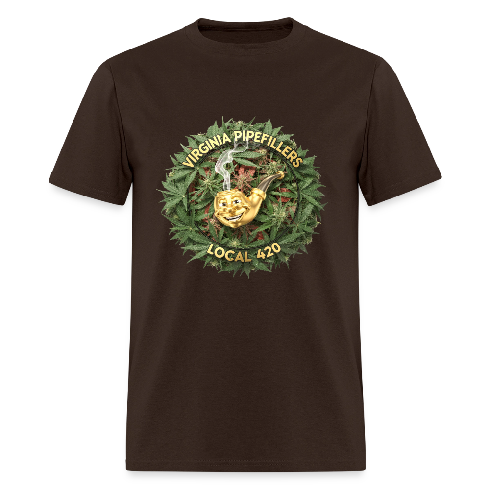 VIRGINIA PIPEFILLERS LOCAL 420 Men's T-Shirt - brown