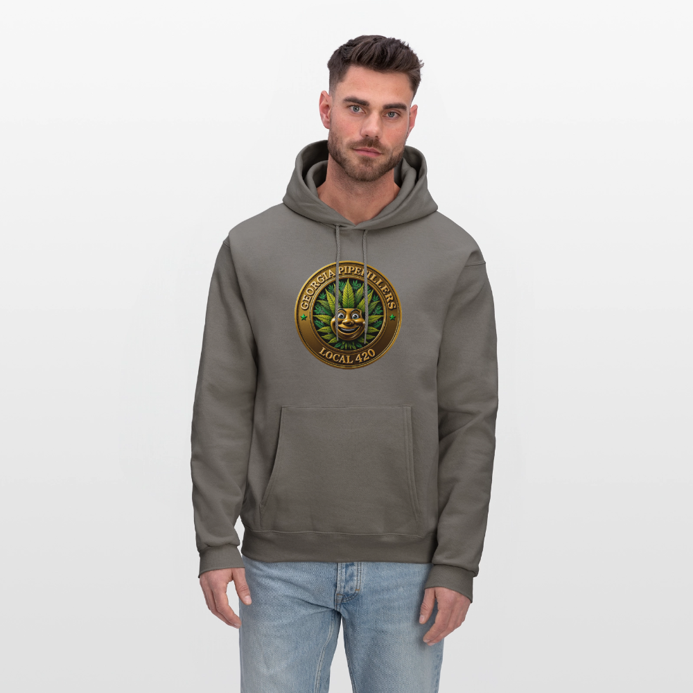 GEORGIA PIPEFILLERS LOCAL 420 F/B DESIGN Men's Hoodie - asphalt gray