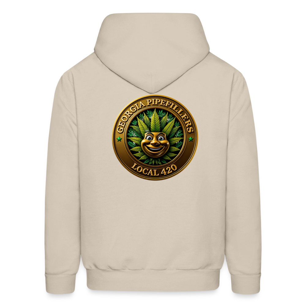 GEORGIA PIPEFILLERS LOCAL 420 F/B DESIGN Men's Hoodie - Sand