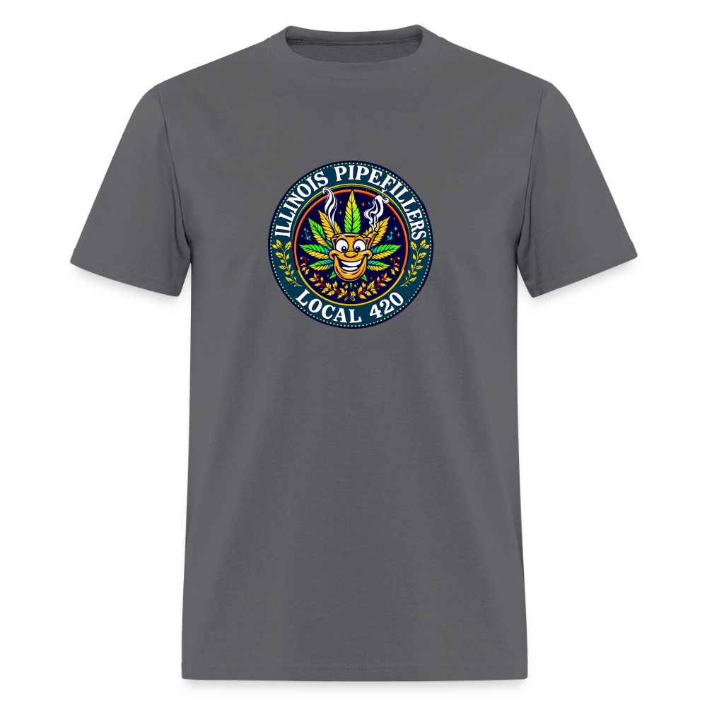 ILLINOIS PIPEFILLERS LOCAL 420 F/B DESIGN Men's T-Shirt - charcoal