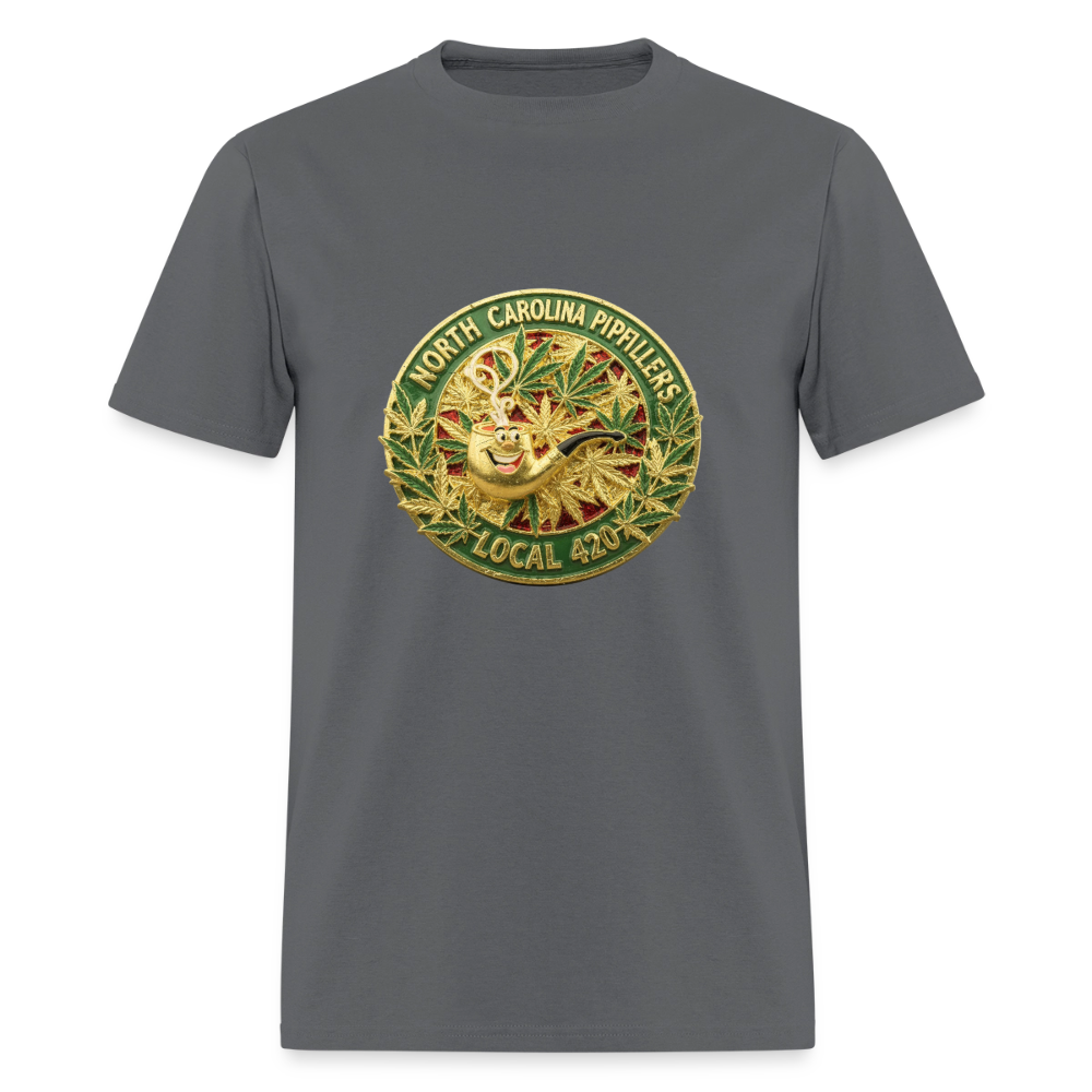 NORTH CAROLINA  PIPEFILLERS LOCAL 420 Men's T-Shirt - charcoal