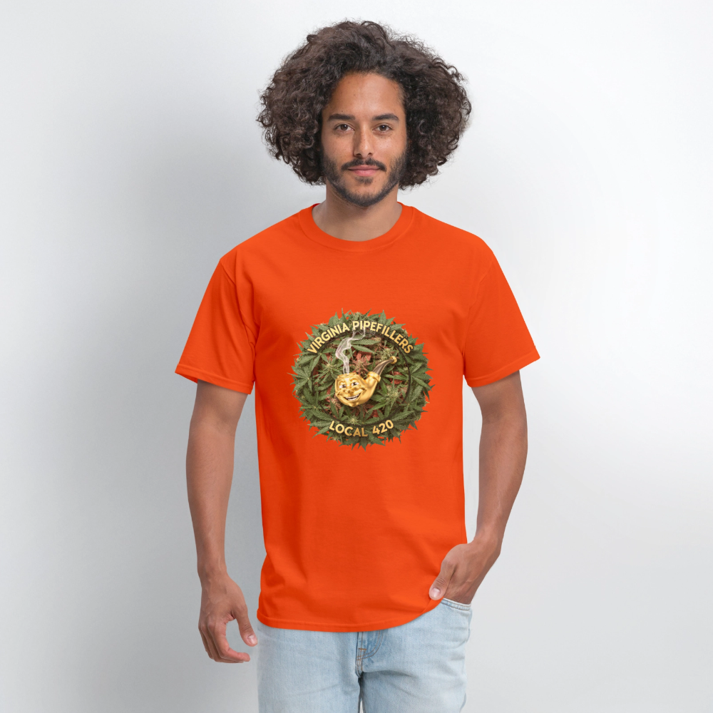 VIRGINIA PIPEFILLERS LOCAL 420 Men's T-Shirt - orange