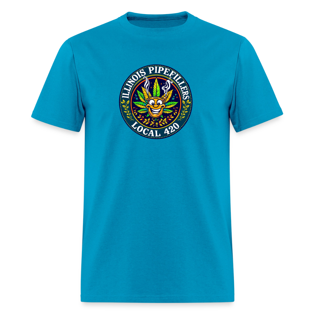 ILLINOIS PIPEFILLERS LOCAL 420 Men's T-Shirt - turquoise