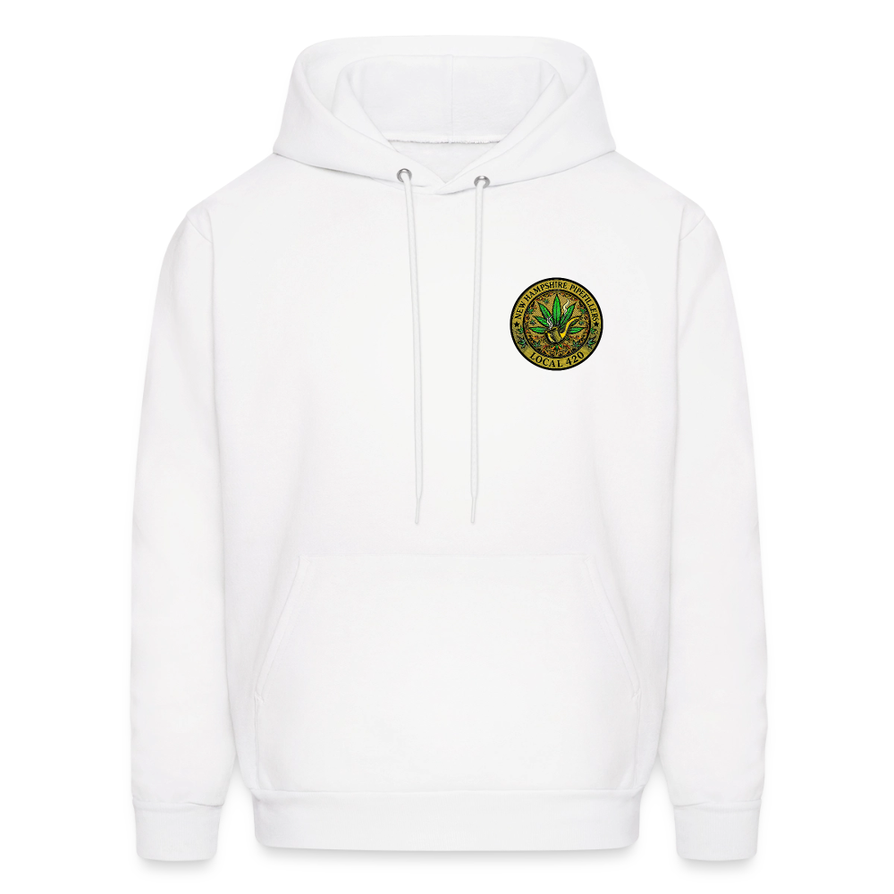NEW HAMSHIRE PIPEFILLERS LOCAL 420 Men's Hoodie - white