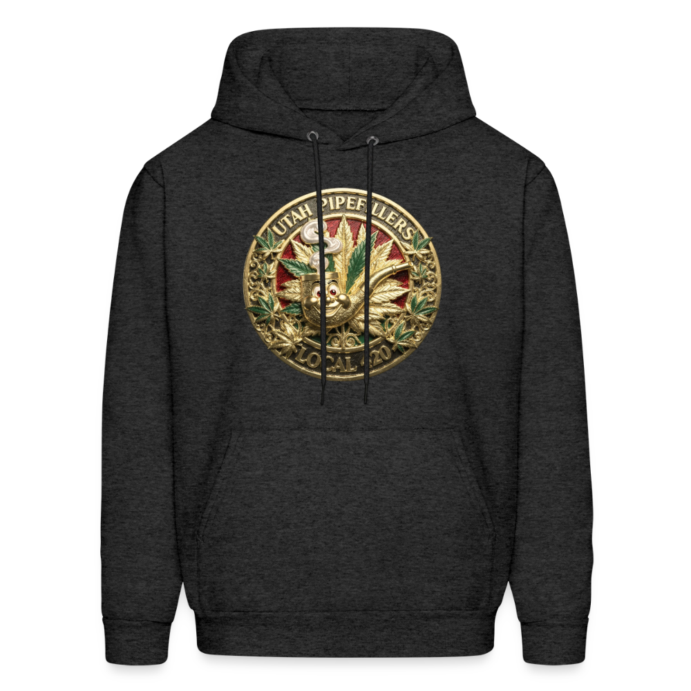UTAH PIPEFILLERS LOCAL 420 Men's  Hoodie - charcoal grey