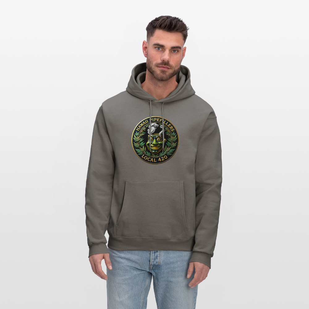 HAWAII PIPEFILLERS LOCAL 420 Men's Hoodie - asphalt gray