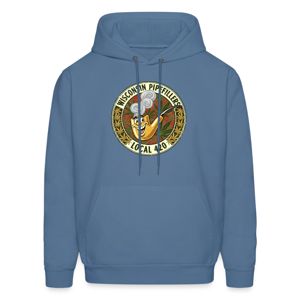WISCONSIN PIPEFILLERS LOCL 420 F/B DESIGN Men's Hoodie - denim blue