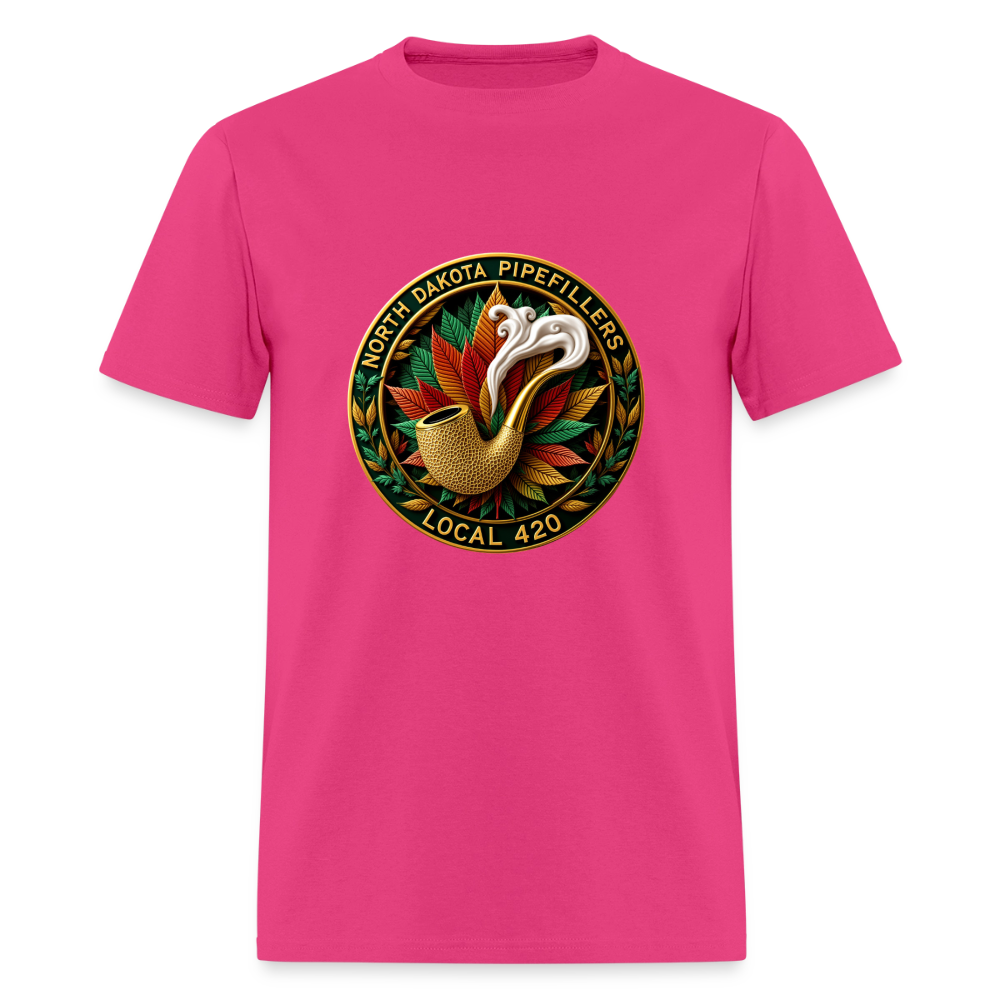 NORTH DAKOTA PIPEFILLERS LOCAL 420 Men's Tee shirt - fuchsia