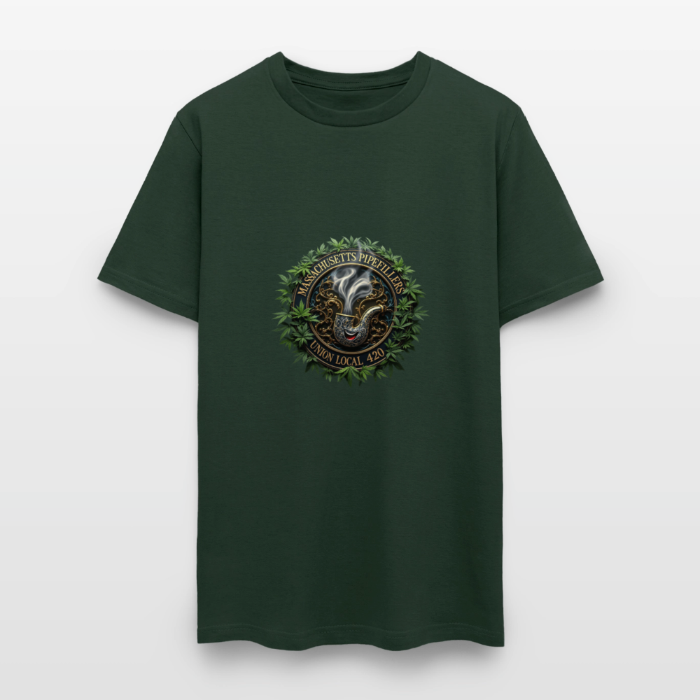MASSACHUSETTS PIPEFILLERS UNION LOCAL 420 Men's T-Shirt - forest green