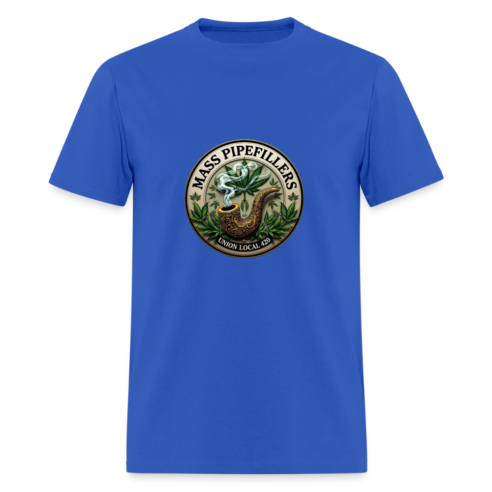 MASS PIPEFILLERS UNION LOCAL 420 Men's T-Shirt - royal blue