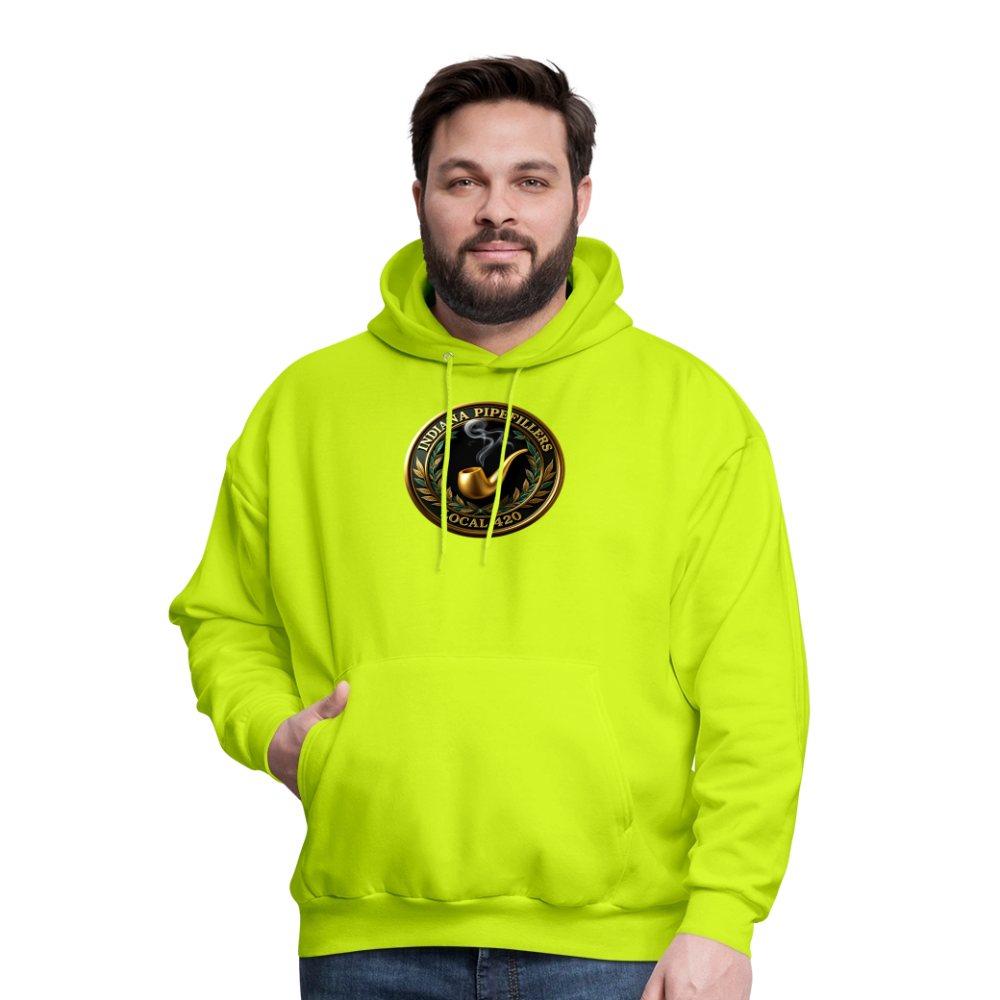 INDIANA PIPEFILLERS LOCAL 420 F/B DESIGN Men's Hoodie - safety green