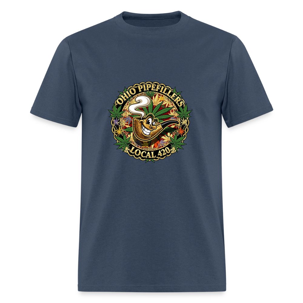 OHIO PIPEFILLERS LOCAL 420 Men's T-Shirt -  blue dusk