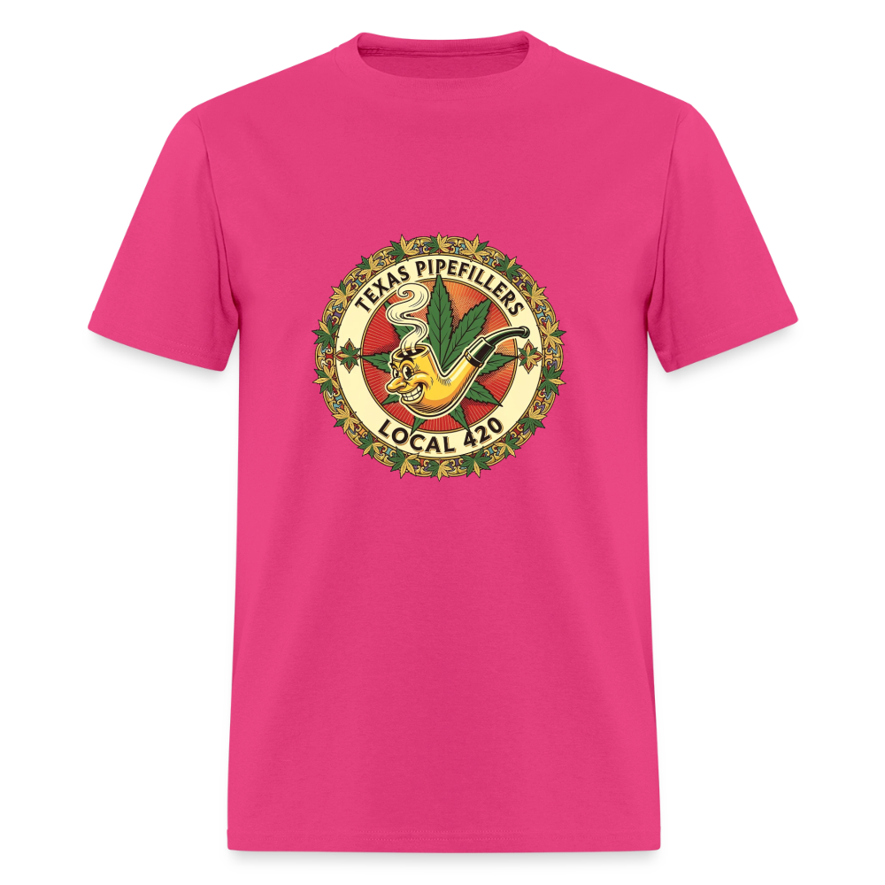 TEXAS PIPEFILLERS LOCAL 420 Men's T-Shirt - fuchsia