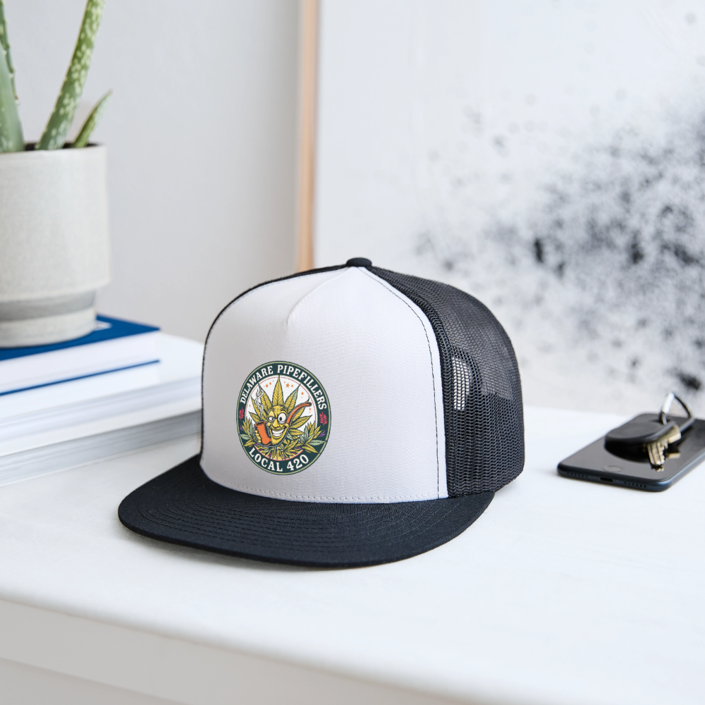 DELAWARE  PIPEFILLERD LOCAL 420 Trucker Hat - white/black