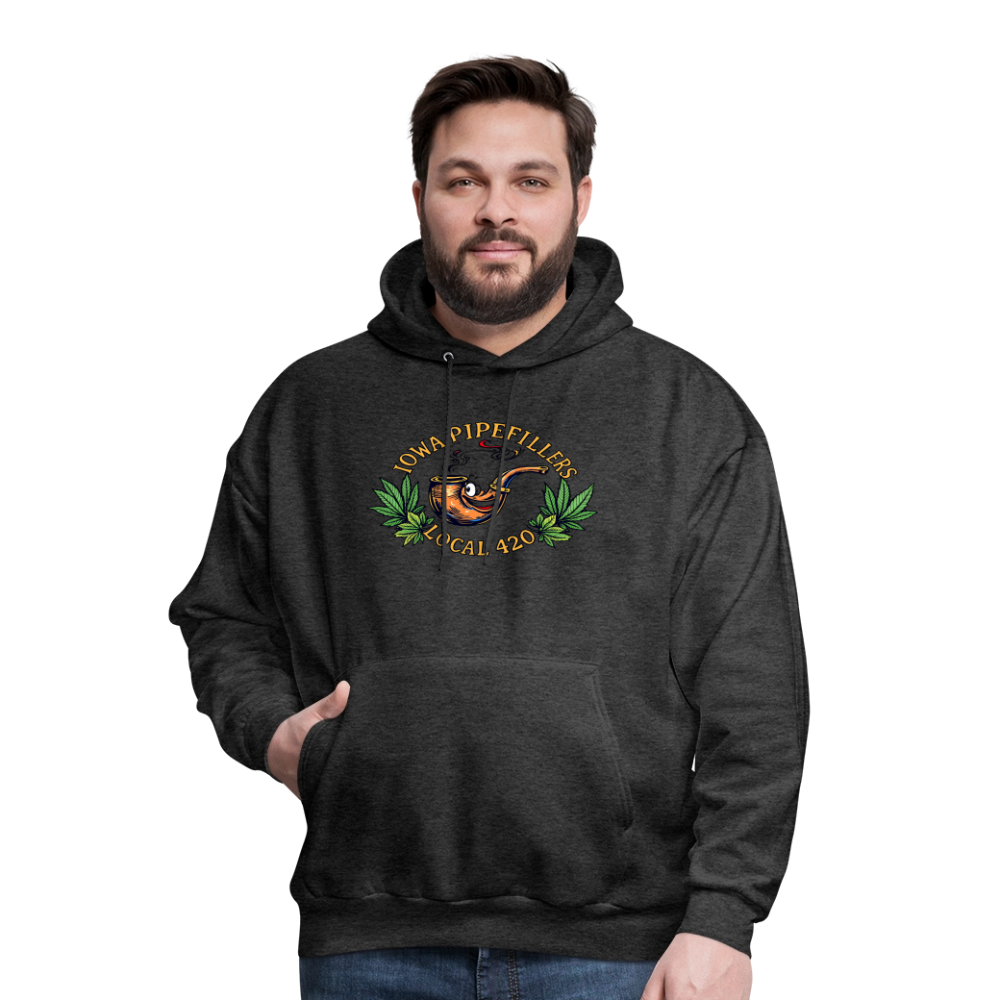 IOWA PIPEFILLERS LOCAL 420 Men's Hoodie - charcoal grey