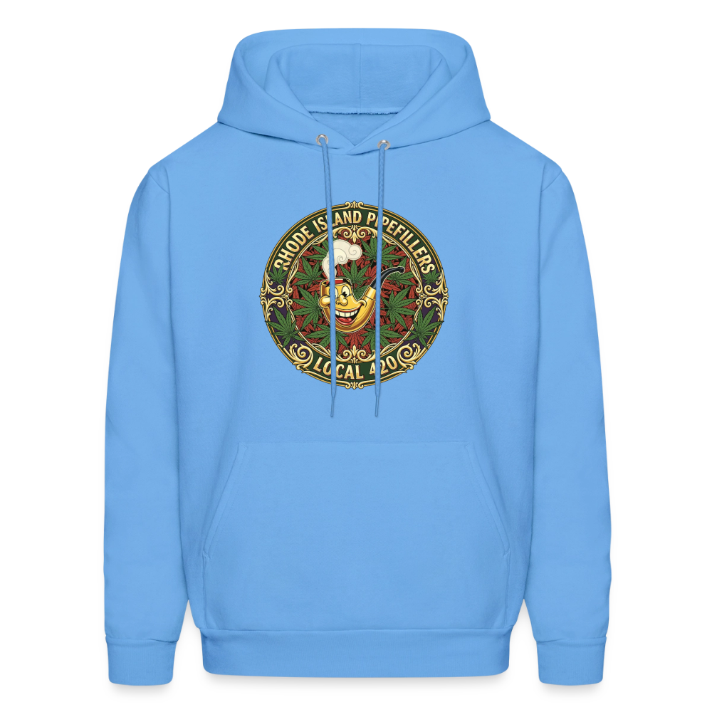 TEXAS PIPEFILLERS LOCAL 420 F/B DESIGN Men's Hoodie - carolina blue
