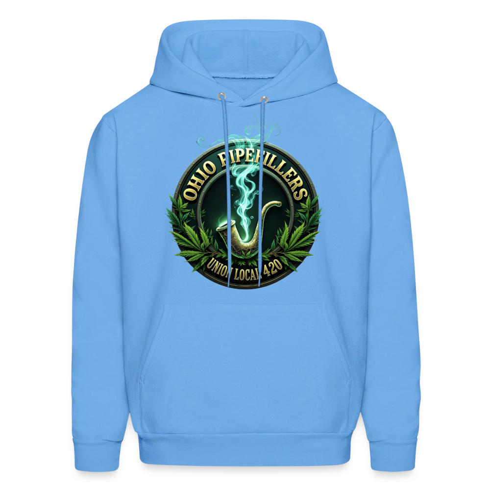 OHIO PIPEFILLERS UNION LOCAL 420 F/B DESIGNS Men's Hoodie - carolina blue