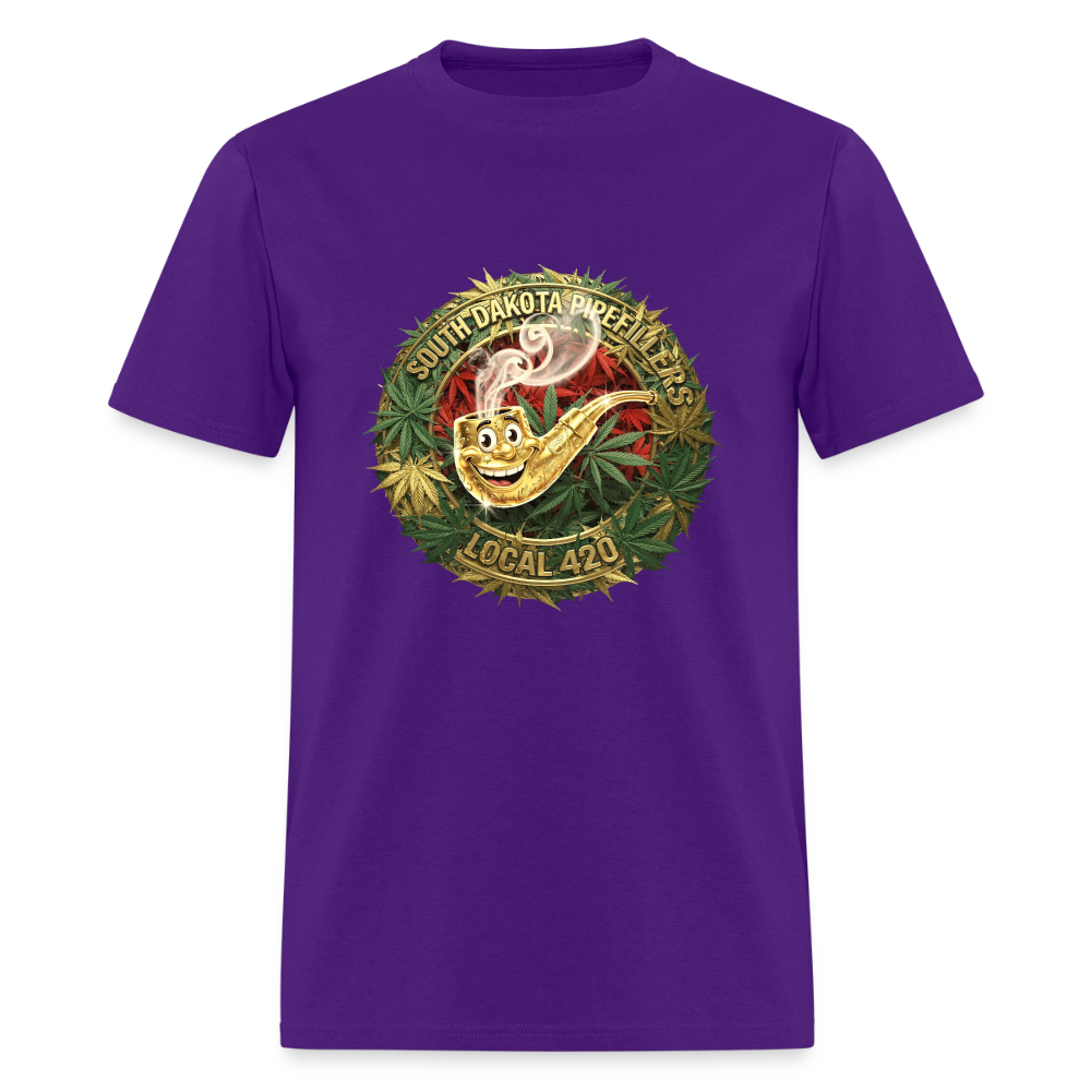 SOUTH DAKOTA PIPEFILLERS LOCAL 420 Men's T-Shirt - purple