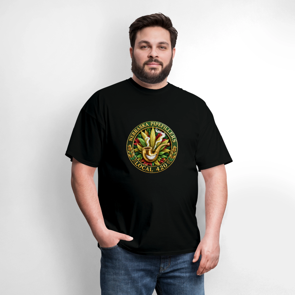 NEBRASKA PIPEFILLERS LOCAL 420 Men's T-Shirt - black