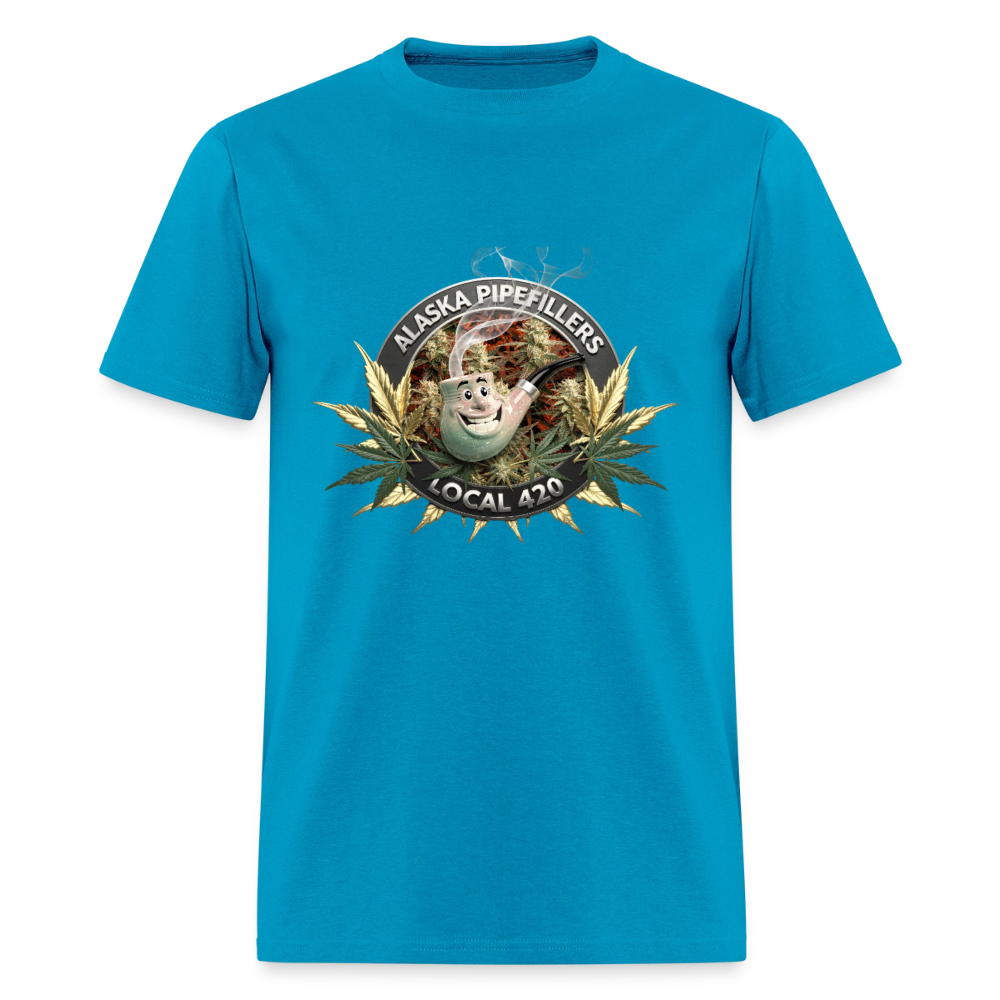 ALASKA PIPEFILLERS LOCAL 420 F/B DESIGN Men's T-Shirt - turquoise