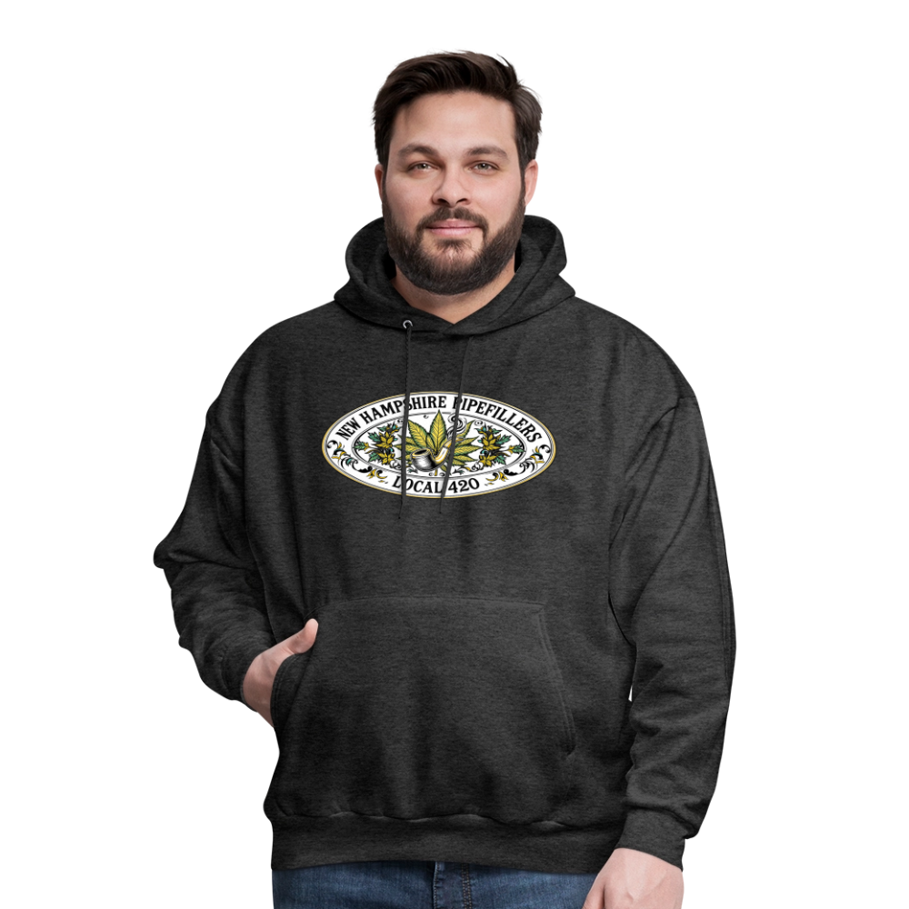 NEW HAMPSHIRE PIPEFILLERS LOCAL 420 2 EMBLEM Men's Hoodie - charcoal grey