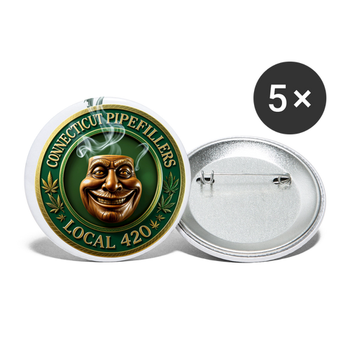 CONNECTICUT PIPEFILLERS LOCAL 420 Union Buttons small 1'' (5-pack) 1 - white