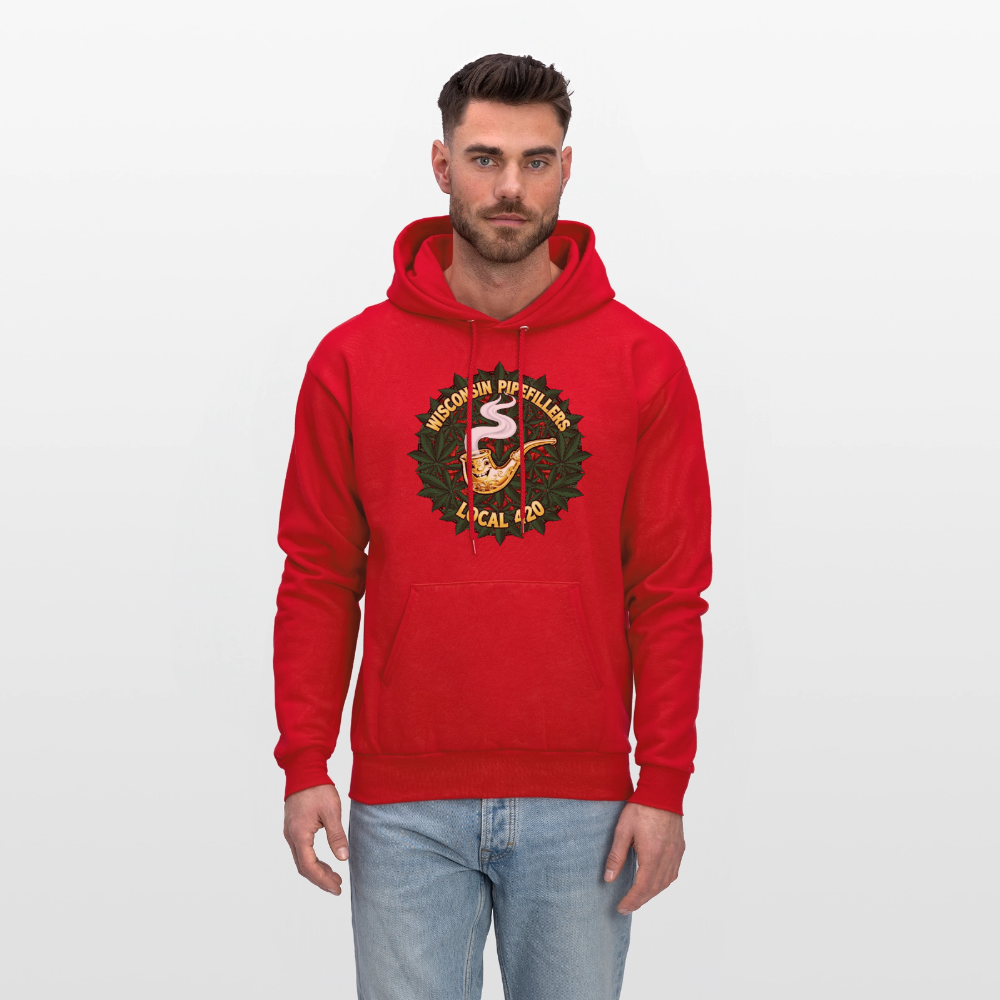 WISCONSIN PIPEFILLERS LOCAL 420 Men's Hoodie - red