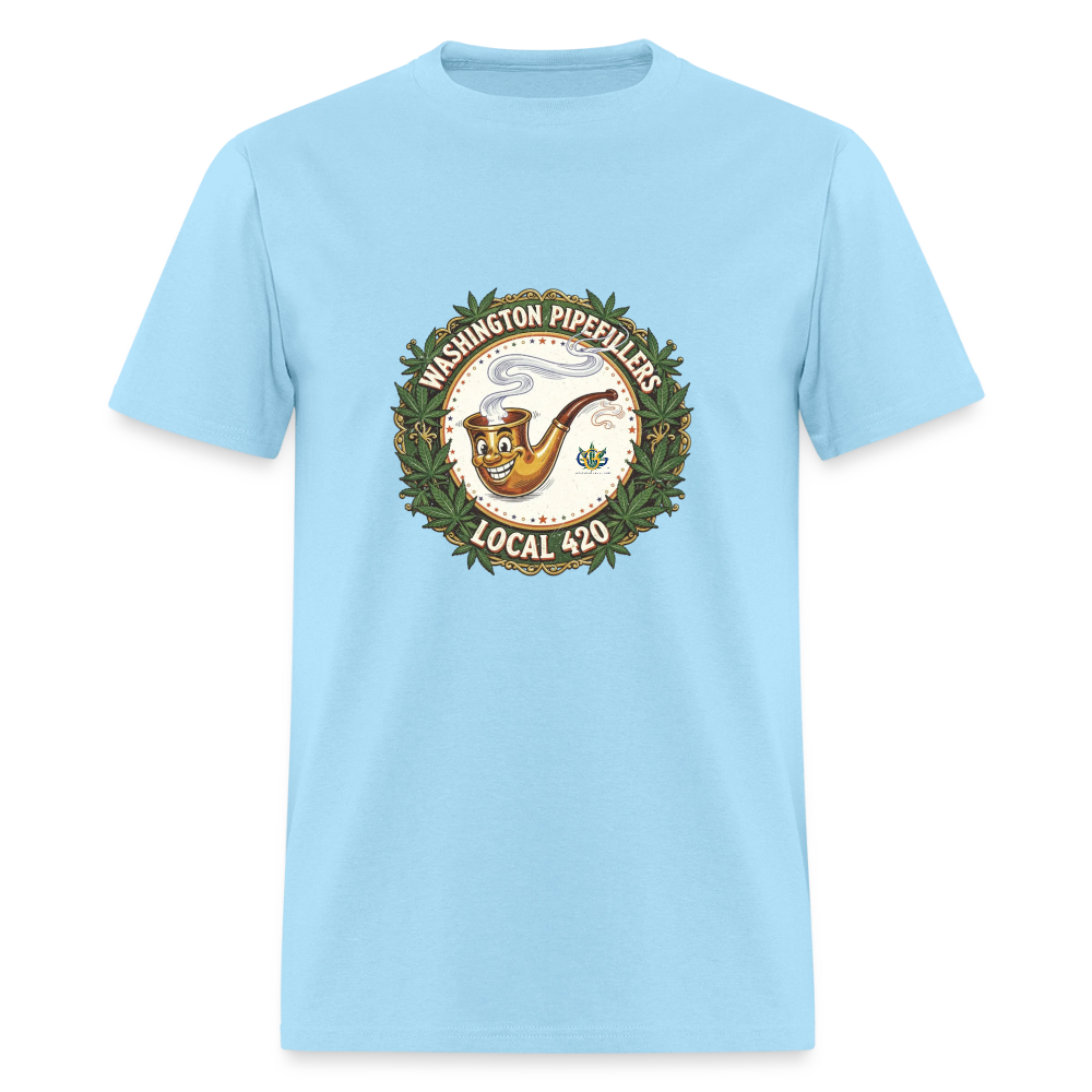 WASHINGTON PIPEFILLERS LOCAL 420 Men's T-Shirt - powder blue