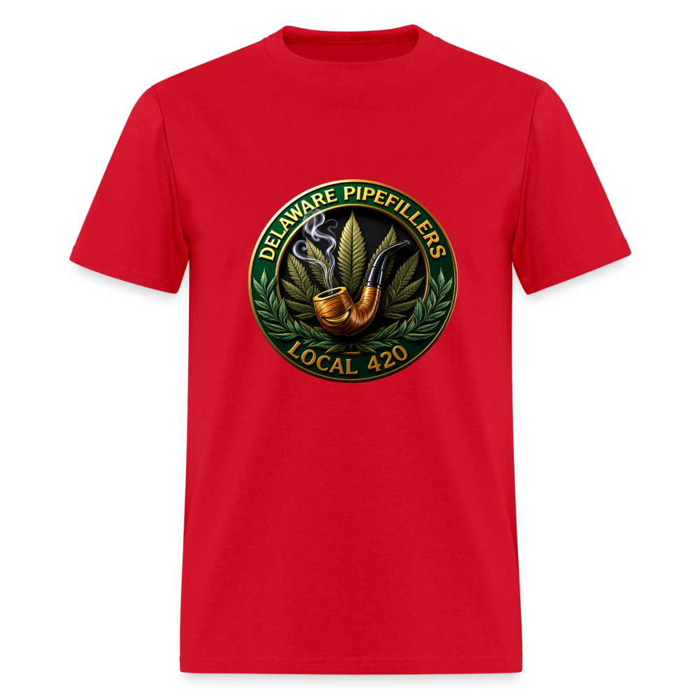 DELAWARE  PIPEFILLERS LOCAL 420 Men's T-Shirt - red