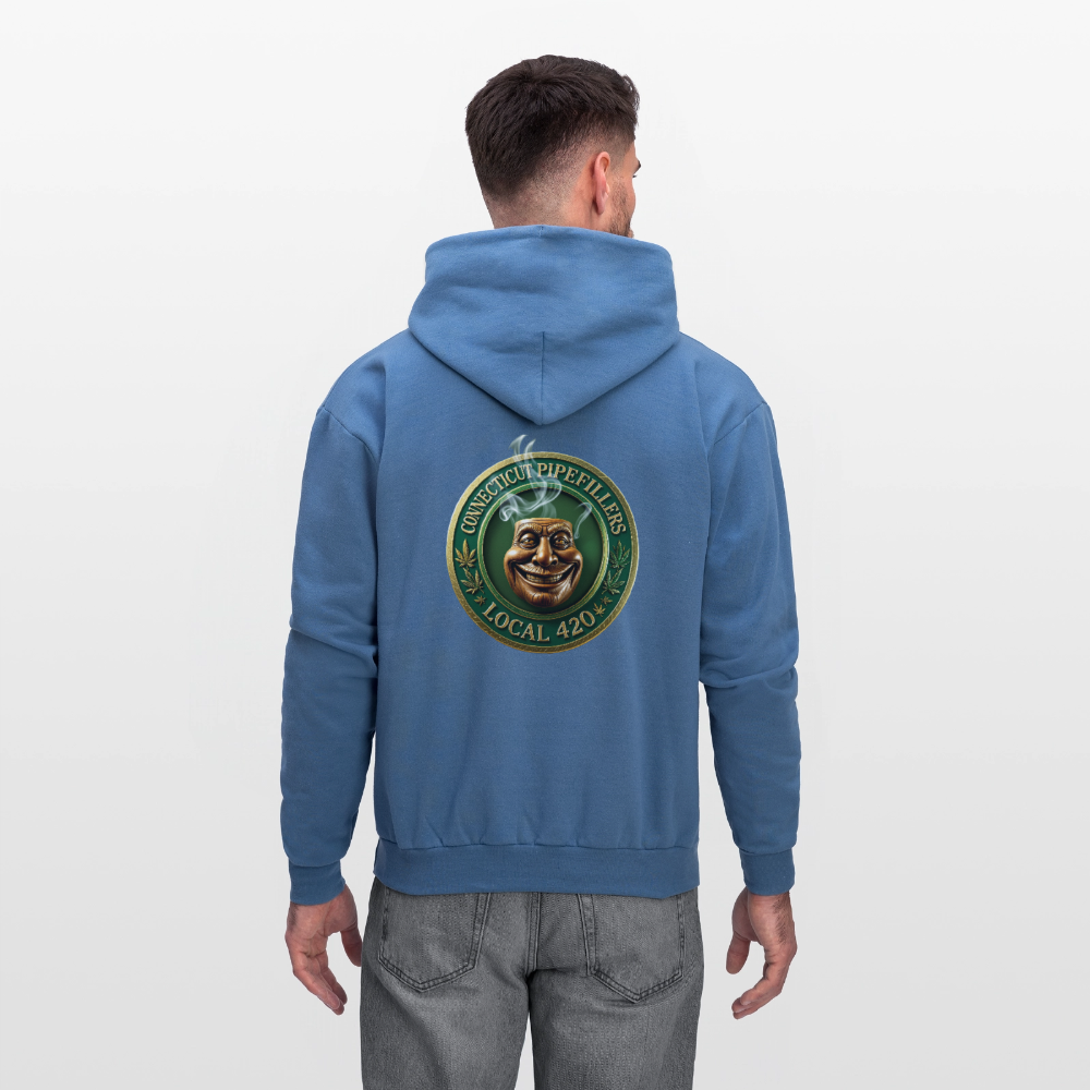 CONNECTICUT PIPEFILLERS LOCAL 420 F/B DESIGN Men's  Hoodie - denim blue