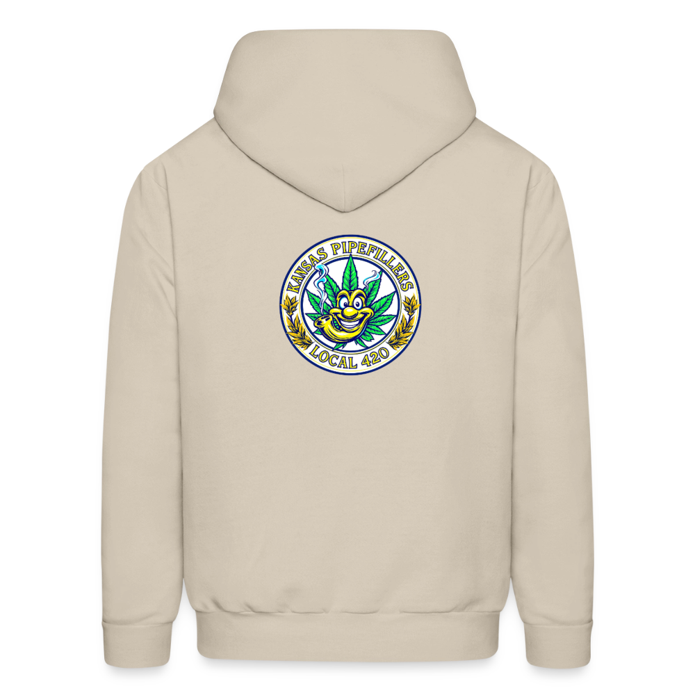 KANSAS PIPEFILLERS LOCAL 420 F/B DESIGNS Men's Hoodie - Sand