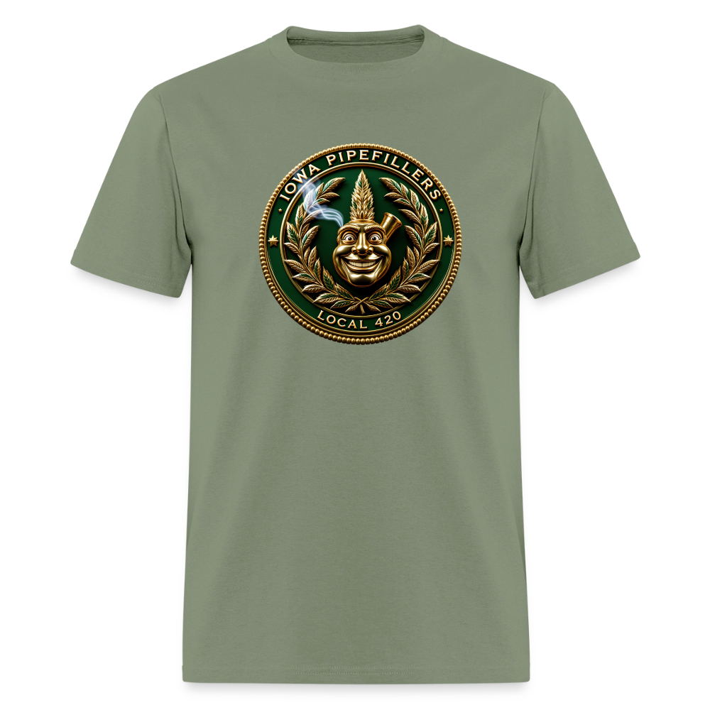 IOWA PIPEFILLERS LOCAL 420 Trucker Hat Men's T-Shirt - military green