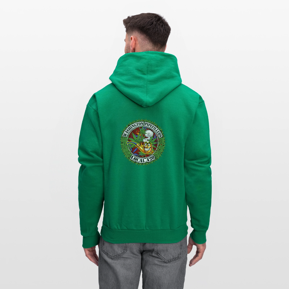 WASHINGTON PIPEFILLERS LOCAL 420 F/B DESIGN Men's Hoodie - kelly green