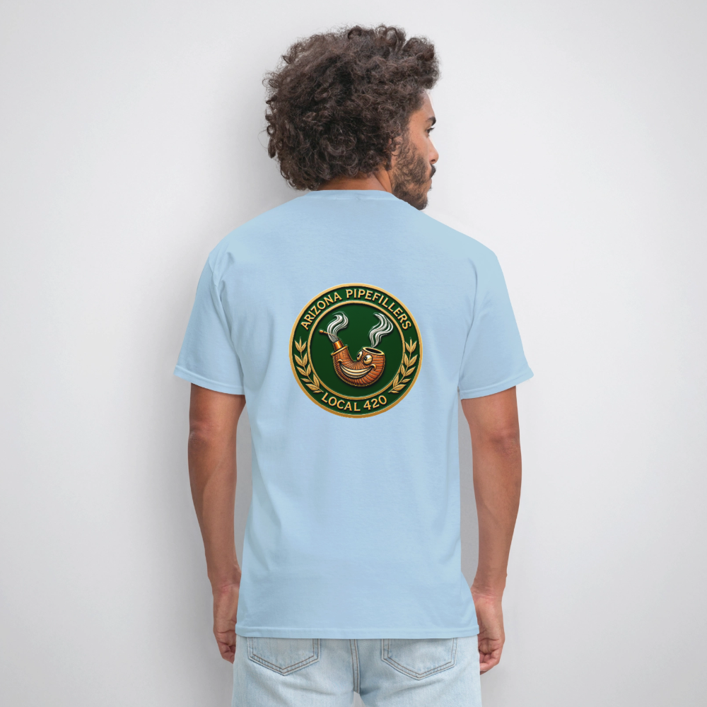 ARIZONIA PIPEFILLERS LOCAL 420 F/B DESIGN Men's T-Shirt - powder blue