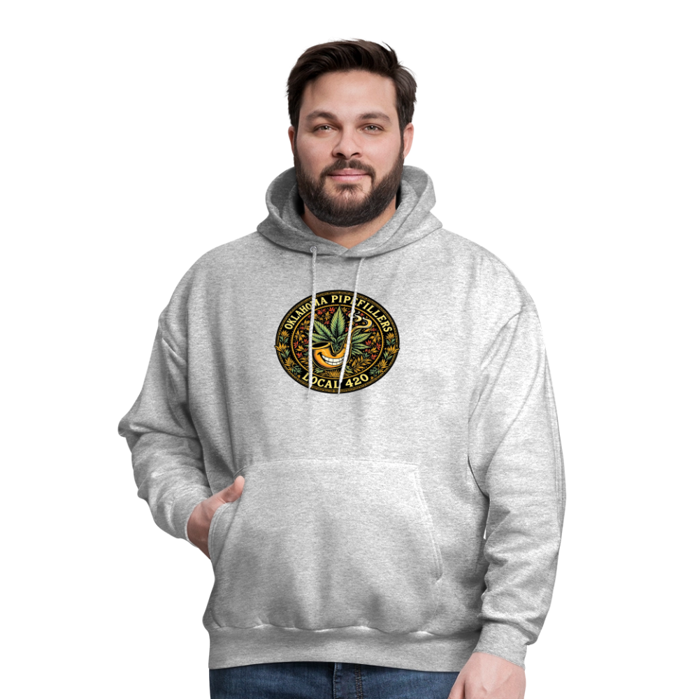 OKLAHOMA PIPEFILLERS LOCAL 420  Men's Hoodie - heather gray