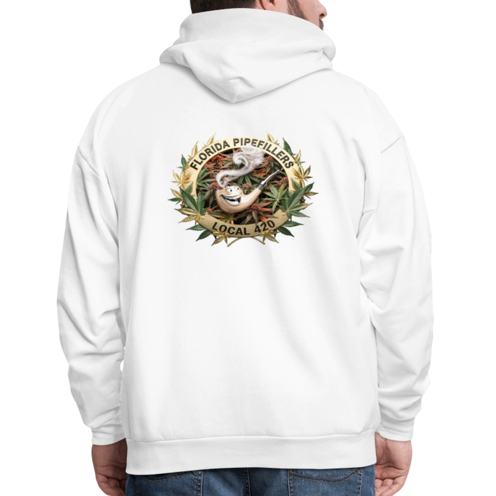 FLORIDA PIPEFILLERS LOCAL 420 F/B DESIGN Men's Hoodie - white