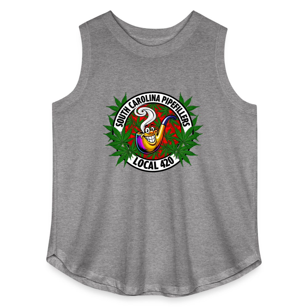 SOUTH CAROLINA PIPEFILLERS LOCAL 420 Women's Curvy Relaxed Tank Top - granite heather 