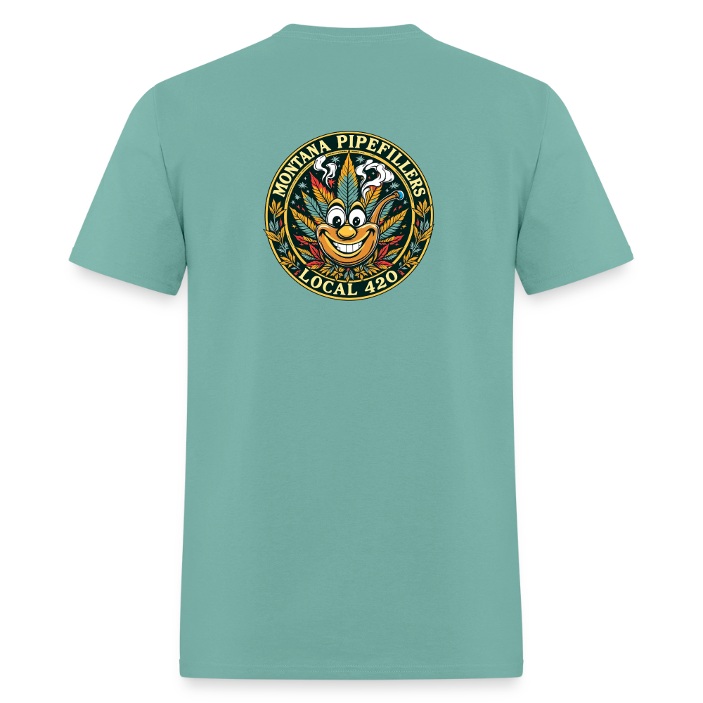 MONTANA PIPEFILLERS LOCAL 420 F/B DESIGN Men's T-Shirt - aquatic