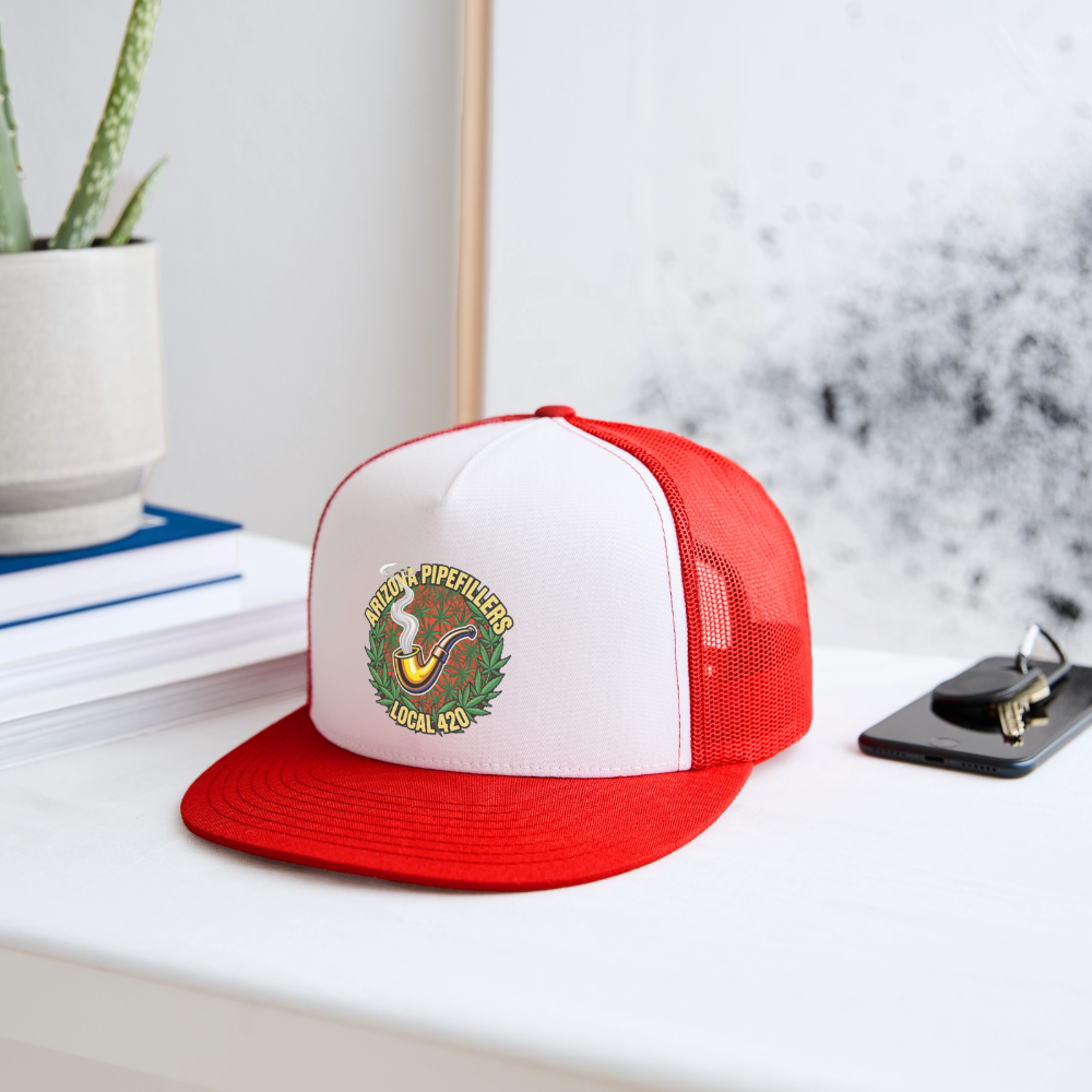 ARIZONA PIPEFILLERS LOCAL 420 Trucker Hat - white/red