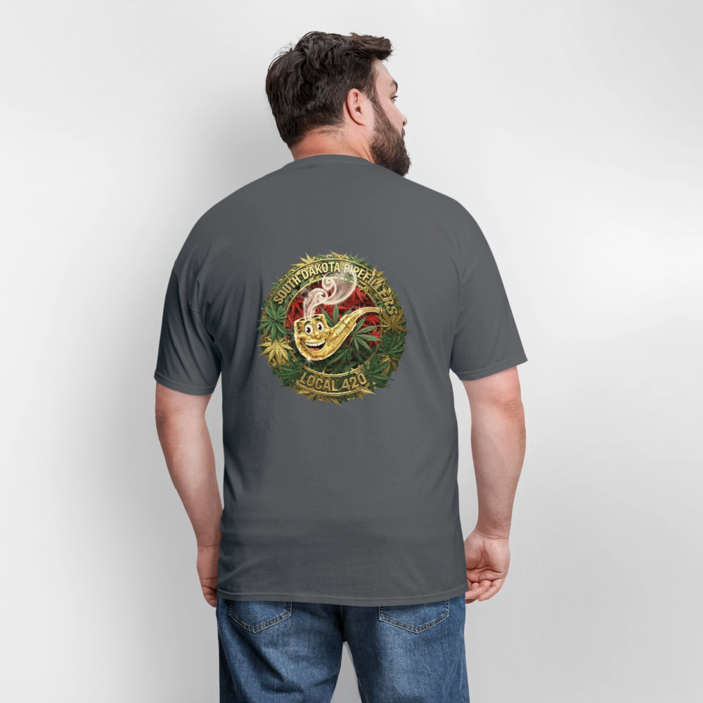 SOUTH DAKOTA PIPEFILLERS LOCAL 420  F/B DESIGN Men's T-Shirt - charcoal