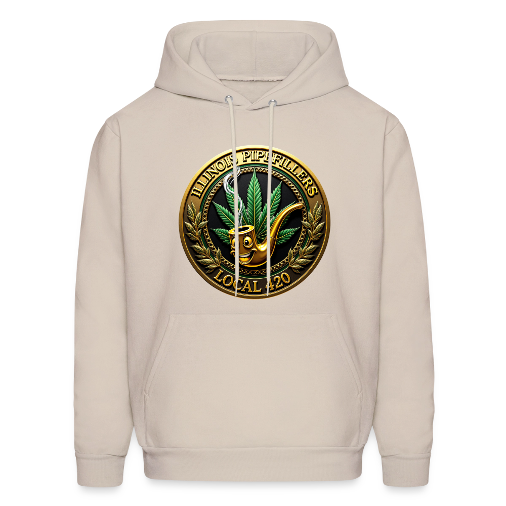 ILLINOIS PIPEFILLERS LOCAL 420  Men's Hoodie - Sand