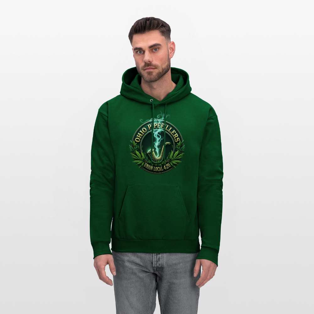 OHIO PIPEFILLERS UNION LOCAL 420 F/B DESIGNS Men's Hoodie - forest green