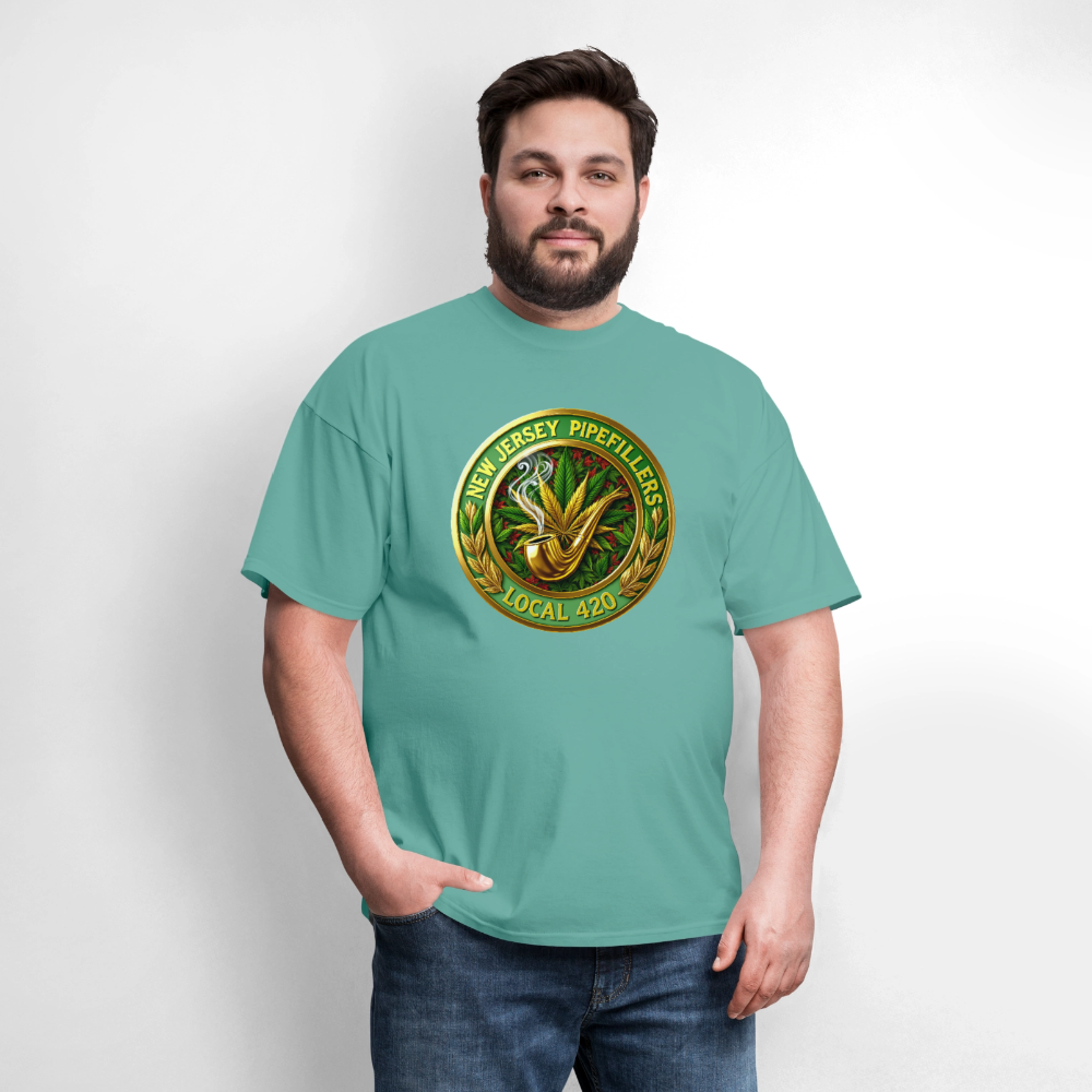 NEW JERSEY PIPEFILLERS LOCAL 420 Men's T-Shirt - aquatic