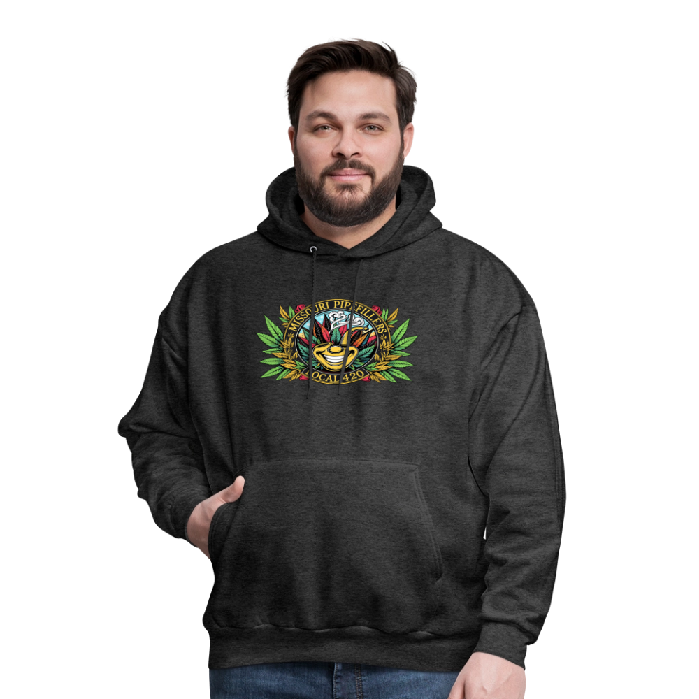 MISSOURI PIPEFILLERS LOCAL 420 Dog Bandana Men's Hoodie - charcoal grey