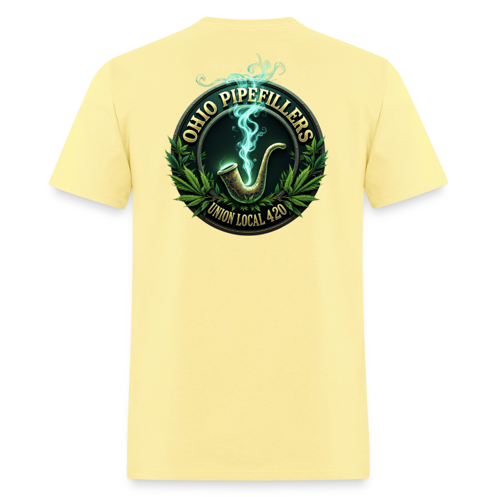 OHIO PIPEFILLERS UNION LOCAL 420 F/B DESIGNS Men's T-Shirt - cornsilk