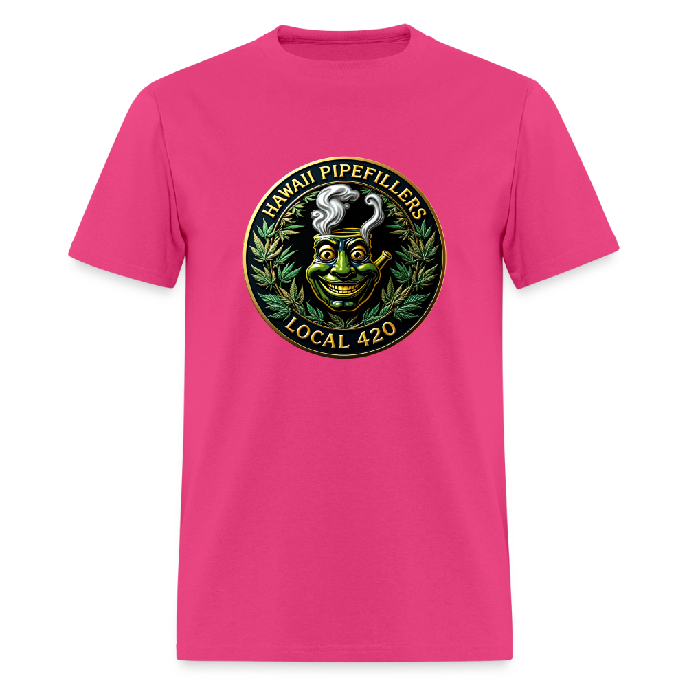 HAWAII PIPEFILLERS LOCAL 420 Men's T-Shirt - fuchsia