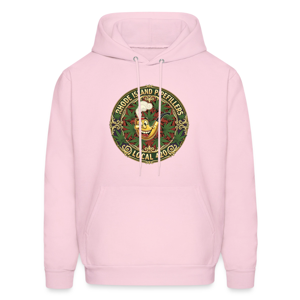 TEXAS PIPEFILLERS LOCAL 420 F/B DESIGN Men's Hoodie - pale pink