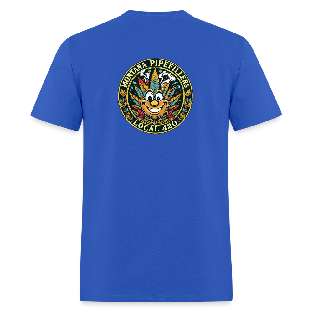 MONTANA PIPEFILLERS LOCAL 420 F/B DESIGN Men's T-Shirt - royal blue